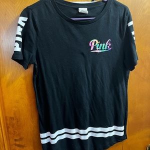 PINK black t shirt